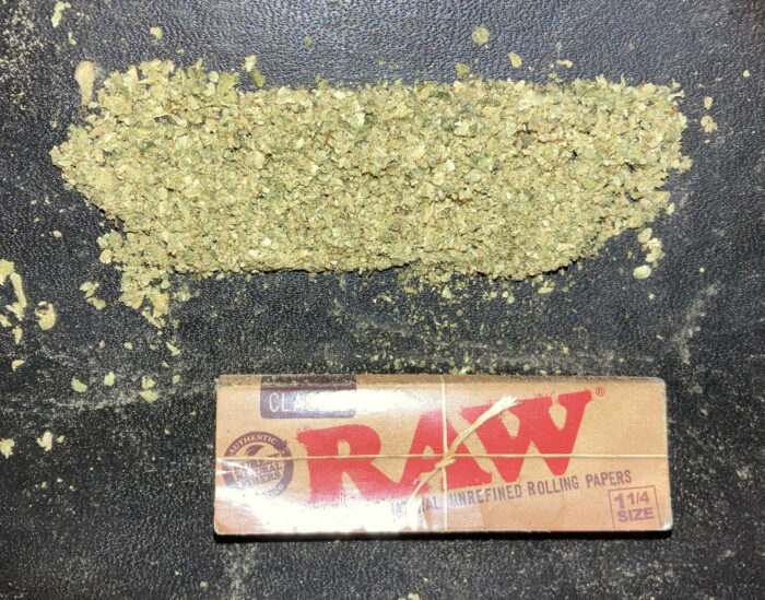 ground cookies and raw papers